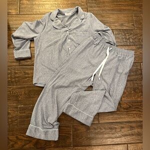 Aamikast Women’s Pajama Set Long Sleeved Button Down (Large)